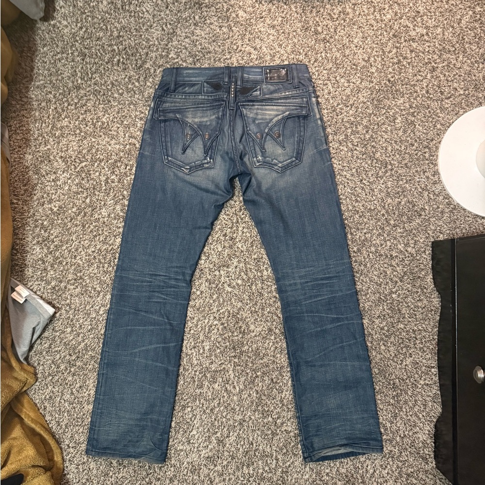 Robin's Jean Distressed Indigo Bootcut Jeans